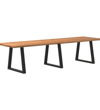 Esstisch Hellbraun 320x90x74 cm Massivholz Eiche Rechteckig