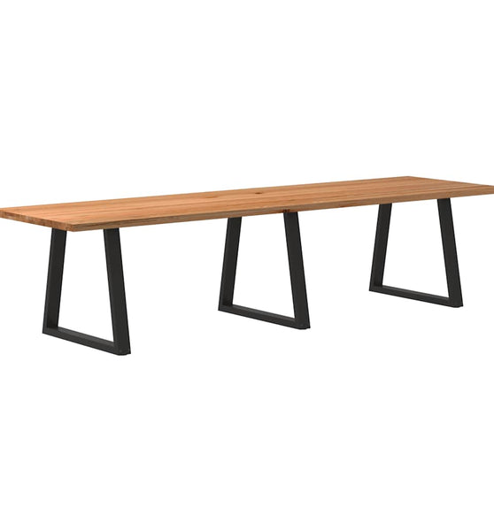 Esstisch Hellbraun 320x90x74 cm Massivholz Eiche Rechteckig