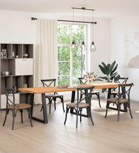 Esstisch Hellbraun 320x90x74 cm Massivholz Eiche Rechteckig