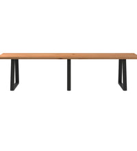 Esstisch Hellbraun 320x90x74 cm Massivholz Eiche Rechteckig