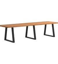 Esstisch Hellbraun 320x90x74 cm Massivholz Eiche Rechteckig