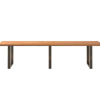 Esstisch Hellbraun 320x90x74 cm Massivholz Eiche Rechteckig