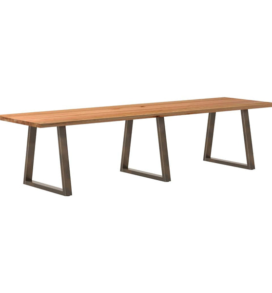 Esstisch Hellbraun 320x90x74 cm Massivholz Eiche Rechteckig