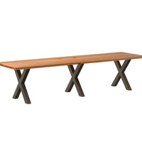 Esstisch Hellbraun 320x90x74 cm Massivholz Eiche Rechteckig
