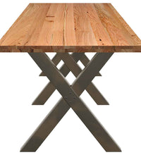 Esstisch Hellbraun 320x90x74 cm Massivholz Eiche Rechteckig