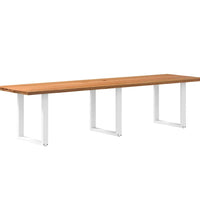 Esstisch Hellbraun 320x90x74 cm Massivholz Eiche Rechteckig