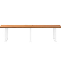 Esstisch Hellbraun 320x90x74 cm Massivholz Eiche Rechteckig