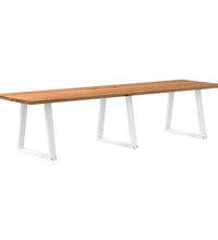 Esstisch Hellbraun 320x90x74 cm Massivholz Eiche Rechteckig