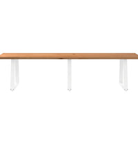 Esstisch Hellbraun 320x90x74 cm Massivholz Eiche Rechteckig