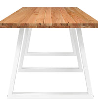 Esstisch Hellbraun 320x90x74 cm Massivholz Eiche Rechteckig