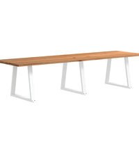 Esstisch Hellbraun 320x90x74 cm Massivholz Eiche Rechteckig