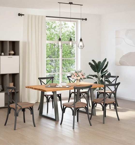 Esstisch Hellbraun 180x100x74 cm Massivholz Eiche Rechteckig