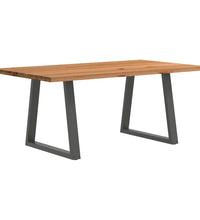 Esstisch Hellbraun 180x100x74 cm Massivholz Eiche Rechteckig