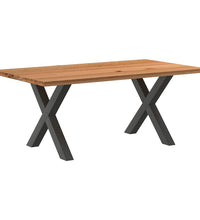 Esstisch Hellbraun 180x100x74 cm Massivholz Eiche Rechteckig