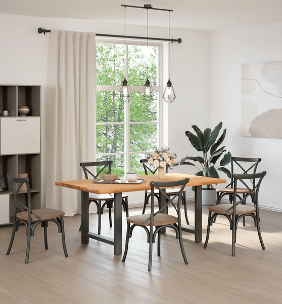 Esstisch Hellbraun 180x100x74 cm Massivholz Eiche Rechteckig