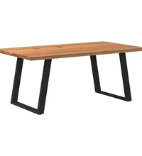 Esstisch Hellbraun 180x100x74 cm Massivholz Eiche Rechteckig