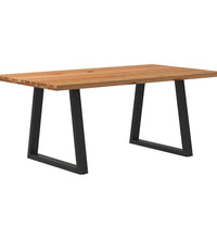 Esstisch Hellbraun 180x100x74 cm Massivholz Eiche Rechteckig