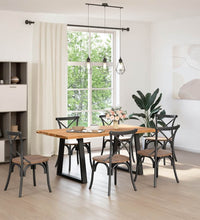 Esstisch Hellbraun 180x100x74 cm Massivholz Eiche Rechteckig