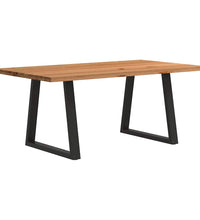 Esstisch Hellbraun 180x100x74 cm Massivholz Eiche Rechteckig