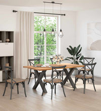 Esstisch Hellbraun 180x100x74 cm Massivholz Eiche Rechteckig