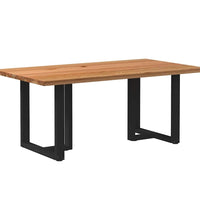 Esstisch Hellbraun 180x100x74 cm Massivholz Eiche Rechteckig