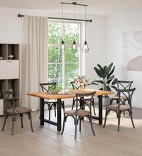 Esstisch Hellbraun 180x100x74 cm Massivholz Eiche Rechteckig