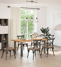 Esstisch Hellbraun 180x100x74 cm Massivholz Eiche Rechteckig