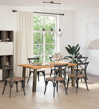 Esstisch Hellbraun 180x100x74 cm Massivholz Eiche Rechteckig