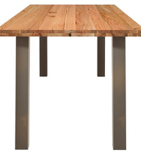 Esstisch Hellbraun 180x100x74 cm Massivholz Eiche Rechteckig