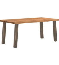 Esstisch Hellbraun 180x100x74 cm Massivholz Eiche Rechteckig