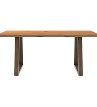 Esstisch Hellbraun 180x100x74 cm Massivholz Eiche Rechteckig