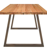 Esstisch Hellbraun 180x100x74 cm Massivholz Eiche Rechteckig