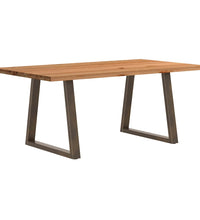 Esstisch Hellbraun 180x100x74 cm Massivholz Eiche Rechteckig