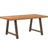 Esstisch Hellbraun 180x100x74 cm Massivholz Eiche Rechteckig