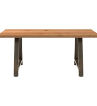 Esstisch Hellbraun 180x100x74 cm Massivholz Eiche Rechteckig