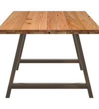 Esstisch Hellbraun 180x100x74 cm Massivholz Eiche Rechteckig