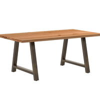 Esstisch Hellbraun 180x100x74 cm Massivholz Eiche Rechteckig