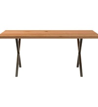 Esstisch Hellbraun 180x100x74 cm Massivholz Eiche Rechteckig