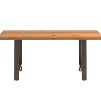 Esstisch Hellbraun 180x100x74 cm Massivholz Eiche Rechteckig