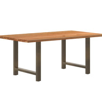 Esstisch Hellbraun 180x100x74 cm Massivholz Eiche Rechteckig