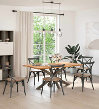 Esstisch Hellbraun 180x100x74 cm Massivholz Eiche Rechteckig