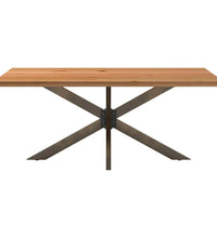 Esstisch Hellbraun 180x100x74 cm Massivholz Eiche Rechteckig