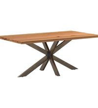 Esstisch Hellbraun 180x100x74 cm Massivholz Eiche Rechteckig