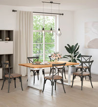 Esstisch Hellbraun 180x100x74 cm Massivholz Eiche Rechteckig