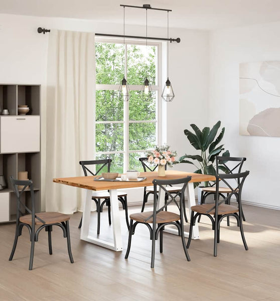 Esstisch Hellbraun 180x100x74 cm Massivholz Eiche Rechteckig