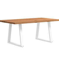 Esstisch Hellbraun 180x100x74 cm Massivholz Eiche Rechteckig