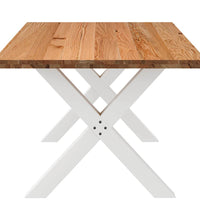 Esstisch Hellbraun 180x100x74 cm Massivholz Eiche Rechteckig