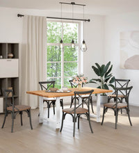 Esstisch Hellbraun 180x100x74 cm Massivholz Eiche Rechteckig