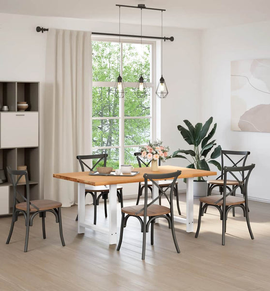 Esstisch Hellbraun 180x100x74 cm Massivholz Eiche Rechteckig