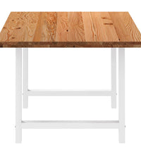 Esstisch Hellbraun 180x100x74 cm Massivholz Eiche Rechteckig